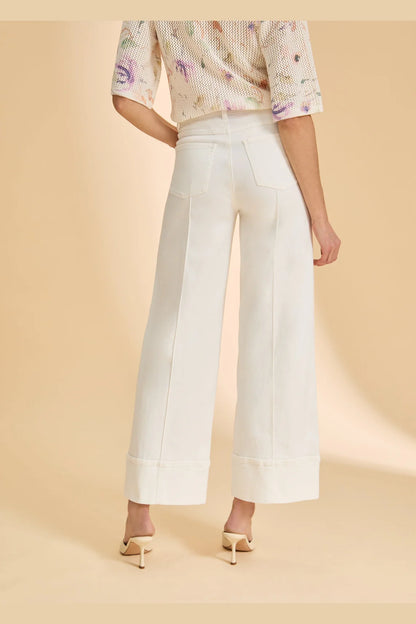 FDJ Olivia Cuffed Wide Leg Jeans