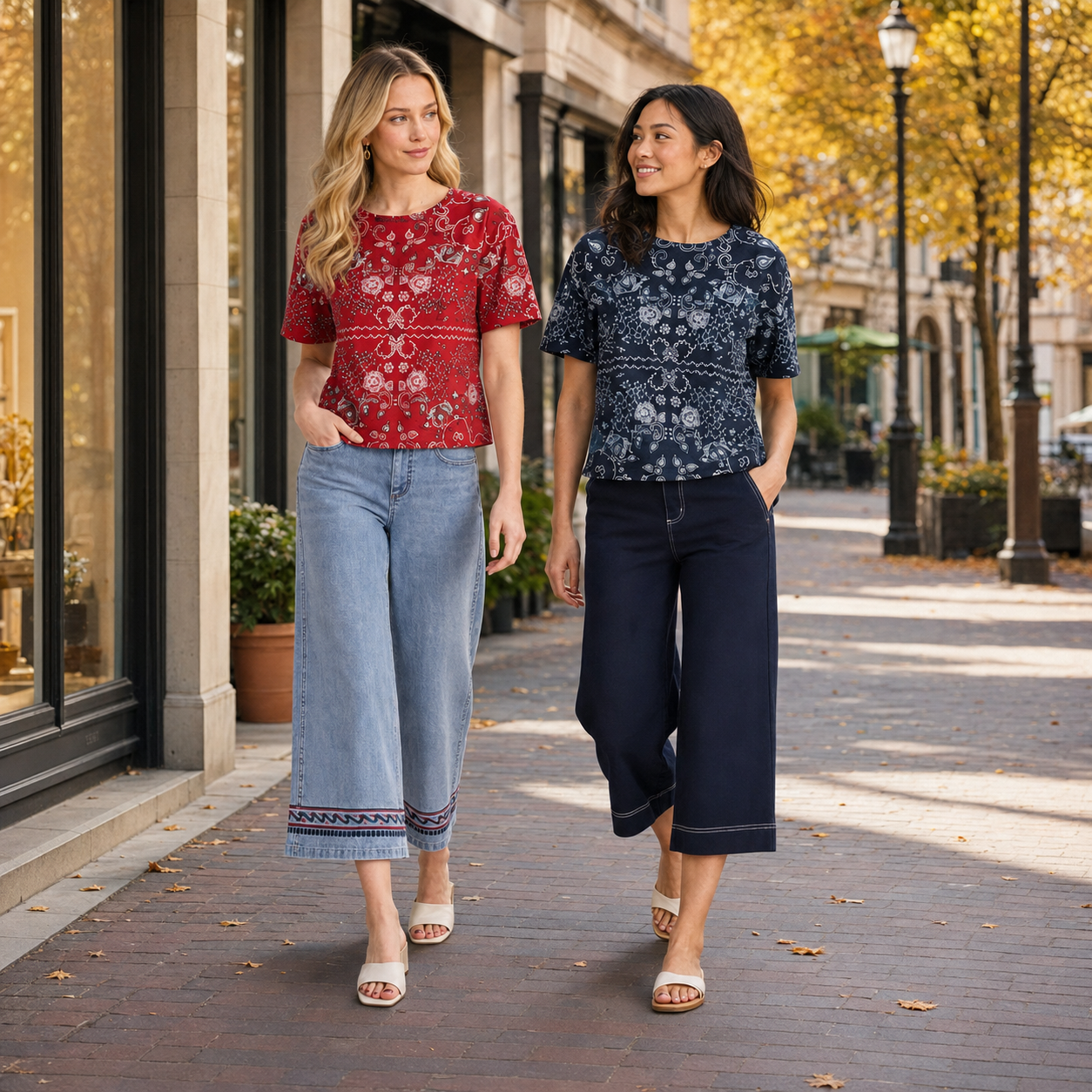 FDJ Short Sleeve Embellished Top