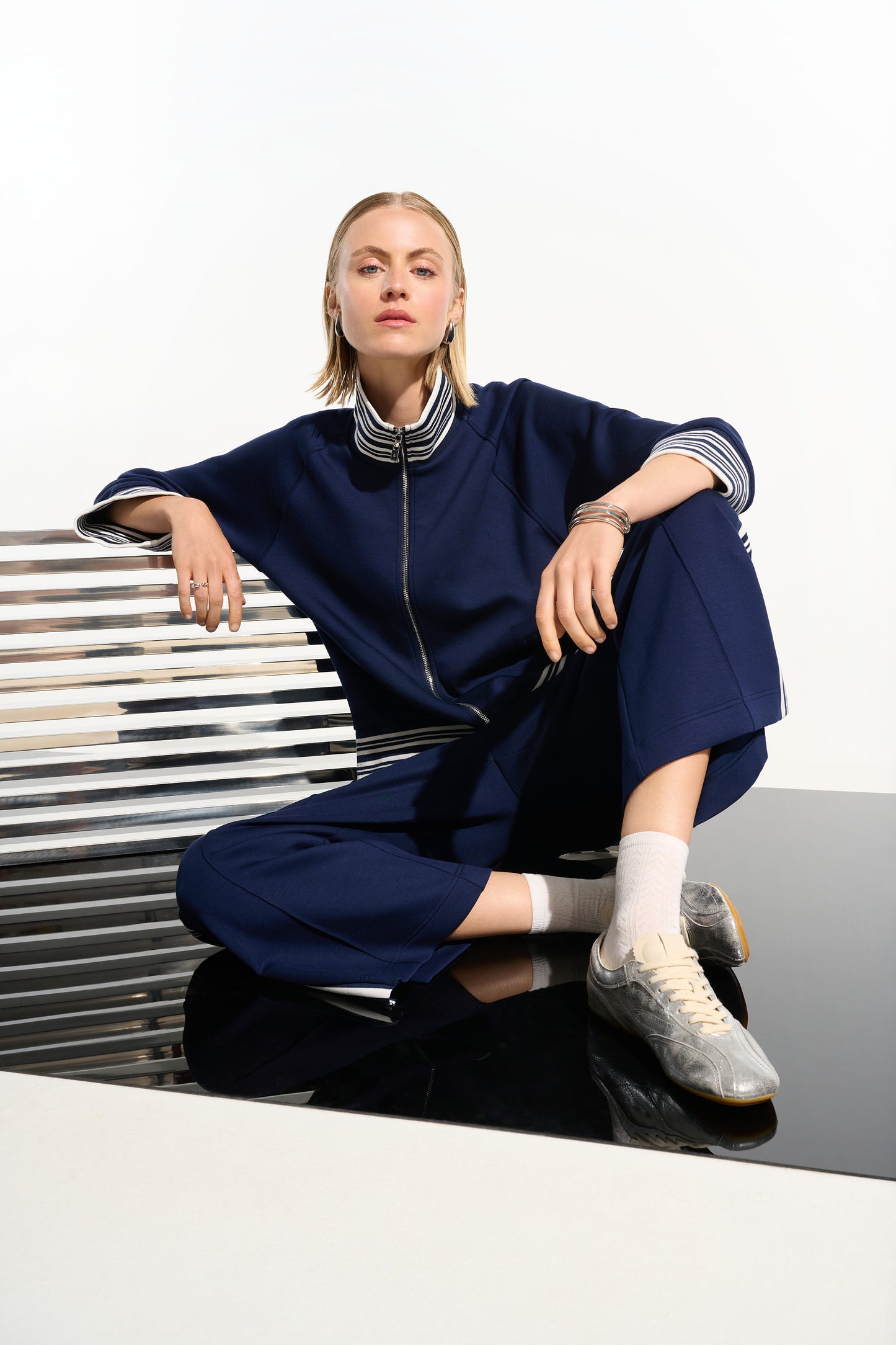 Joseph Ribkoff Striped Relaxed Trousers, Style 261618