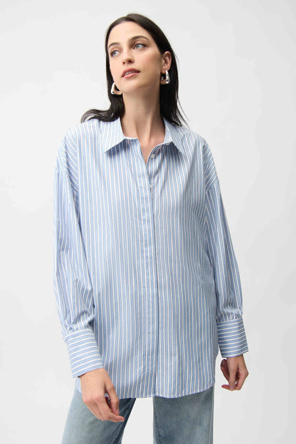 Joseph Ribkoff Stripe Print Boxy Blouse, Style 261931