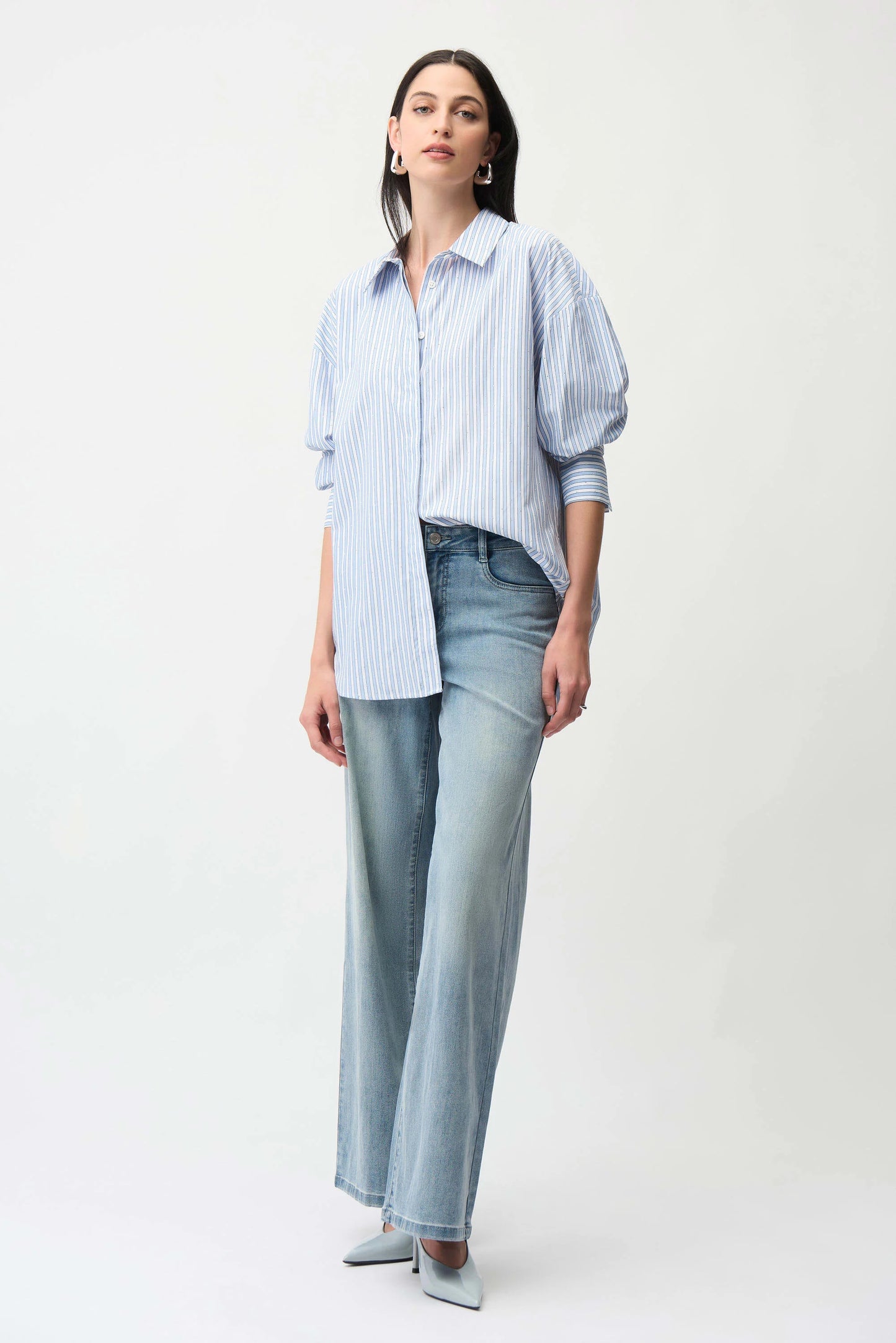 Joseph Ribkoff Stripe Print Boxy Blouse, Style 261931