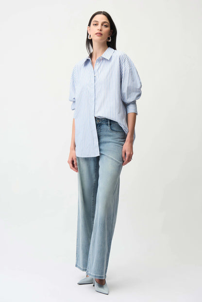 Joseph Ribkoff Stripe Print Boxy Blouse, Style 261931