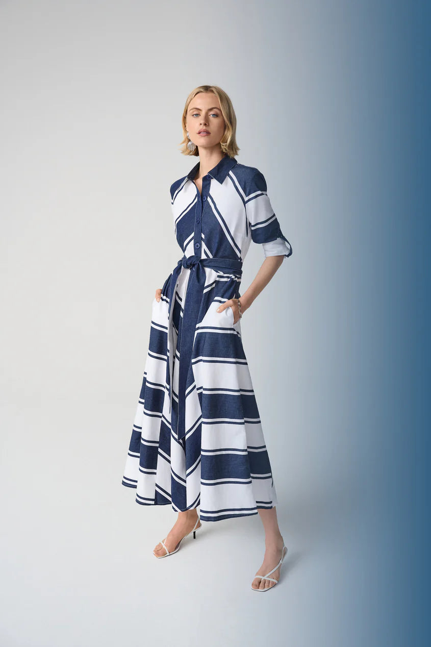 Joseph Ribkoff Striped Print Maxi Dress, Style #261936