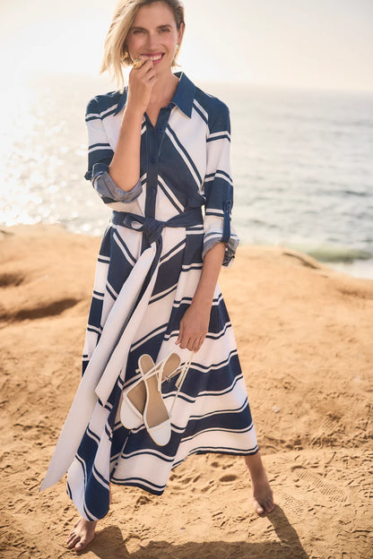 Joseph Ribkoff Striped Print Maxi Dress, Style #261936