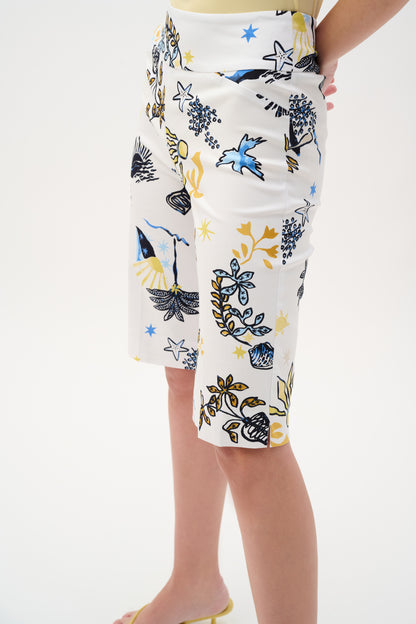 Joseph Ribkoff Floral High-waisted Shorts, Style 262228