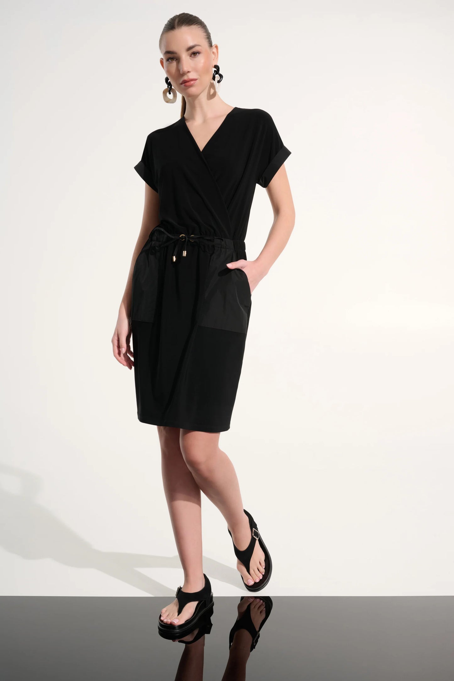 Joseph Ribkoff Knee-length Wrap Dress, Style 262630