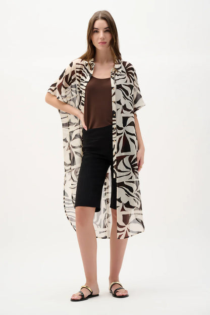 Joseph Ribkoff Tropical Print Long Tunic Blouse, Style #262949