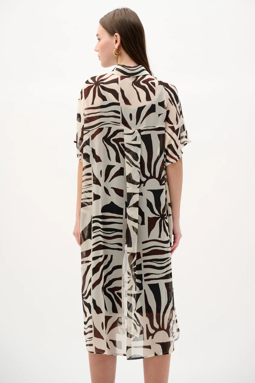 Joseph Ribkoff Tropical Print Long Tunic Blouse, Style #262949