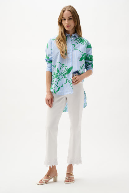 Joseph Ribkoff Floral Striped Casual Shirt, Style 262951