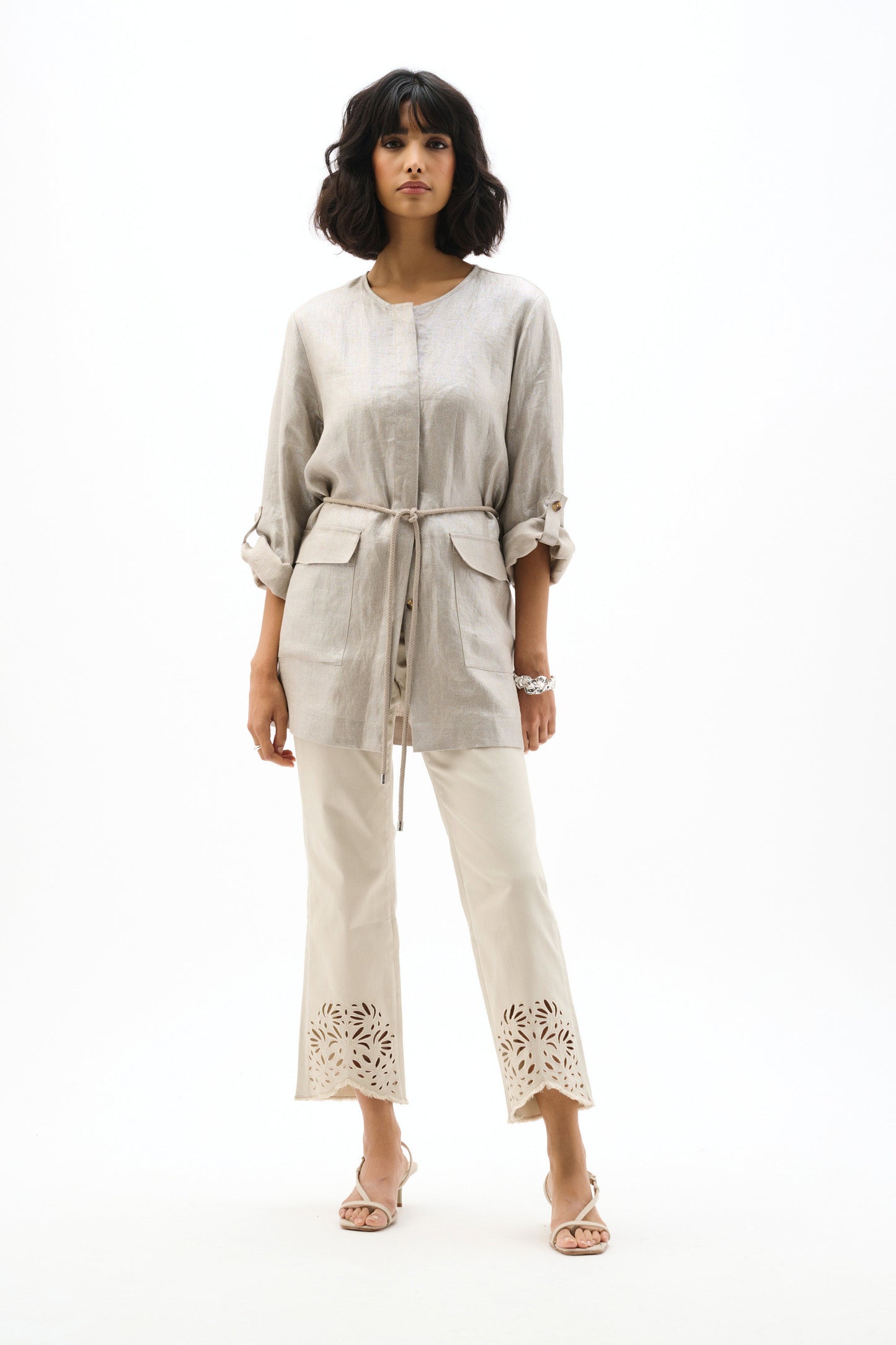 Joseph Ribkoff Foiled Linen Jacket, Style 262979