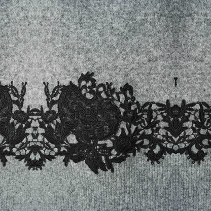 Joseph Ribkoff Lace Applique Mock Neck Sweater