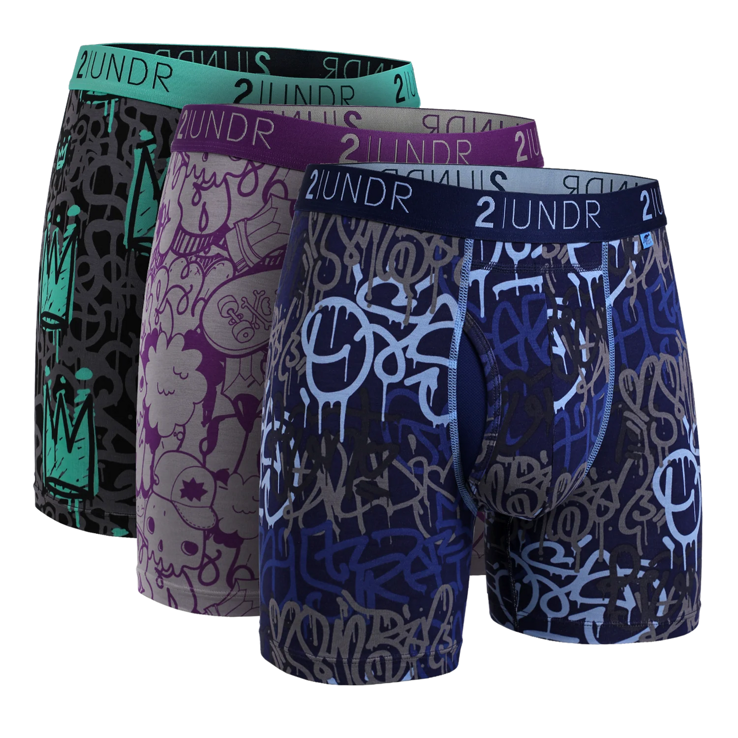 2UNDR Swing Shift 6" Boxer Brief 3 Pack Boxset