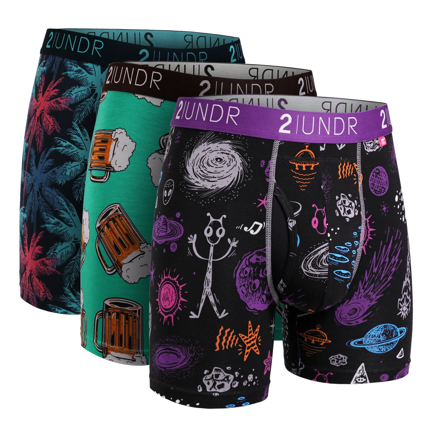 2UNDR Swing Shift 6" Boxer Brief 3 Pack Boxset