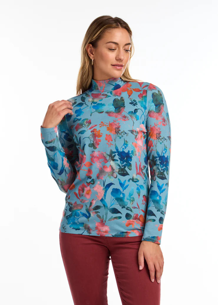 FDJ Long Sleeve Mock Neck Top, Style #3311756