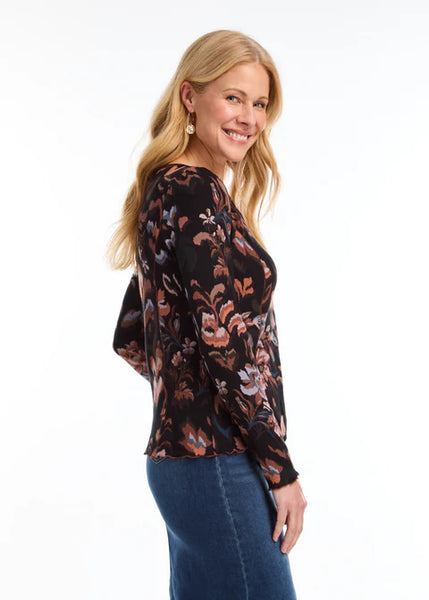 FDJ Long Sleeve V-Neck Top, Style #3324161