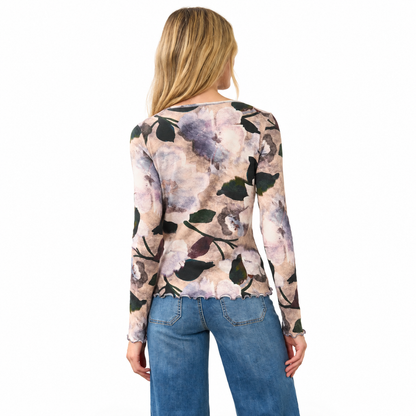 FDJ Long Sleeve V-Neck Top