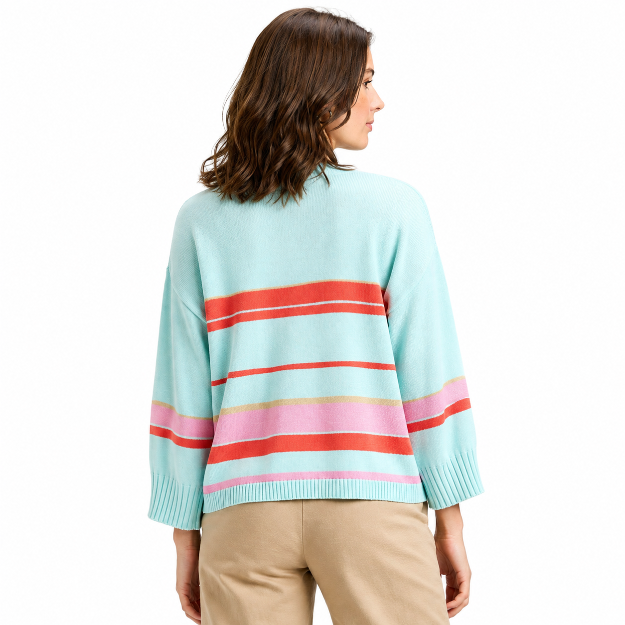 Zaket & Plover Crop Stripe Cardigan