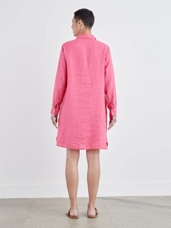 Cut loose linen dress hotsell