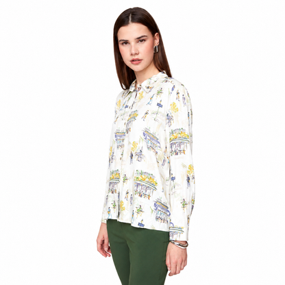 Renuar Paris Café Woven Blouse