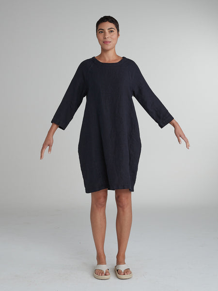 Cut Loose Solid Linen Raglan Dress, Style #4401673