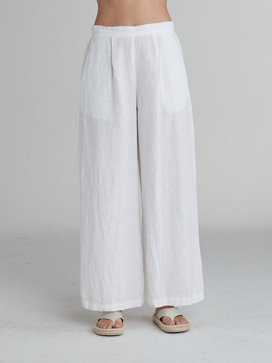 Cut Loose Solid Linen Wide Leg Pant, Style #4402213