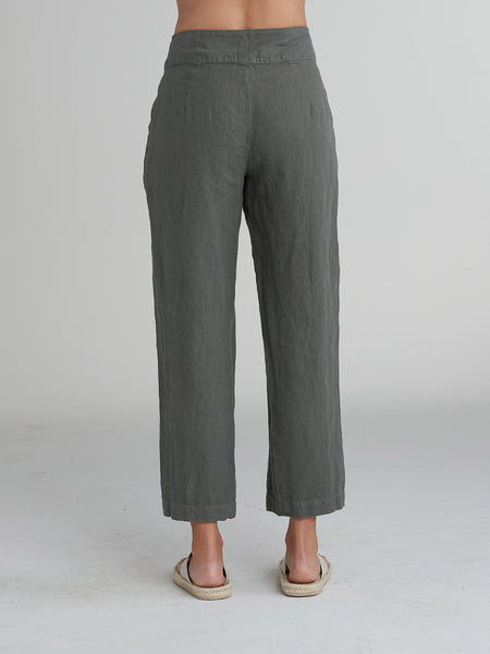 Cut Loose Solid Linen Button Trouser, Style #4402853