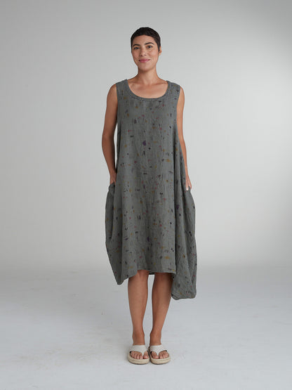 Cut Loose Graffiti Floral Button Bubble Dress, Style #4630237