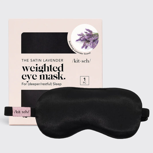 Kitsch Lavender Weighted Satin Eye Mask, Style #4864