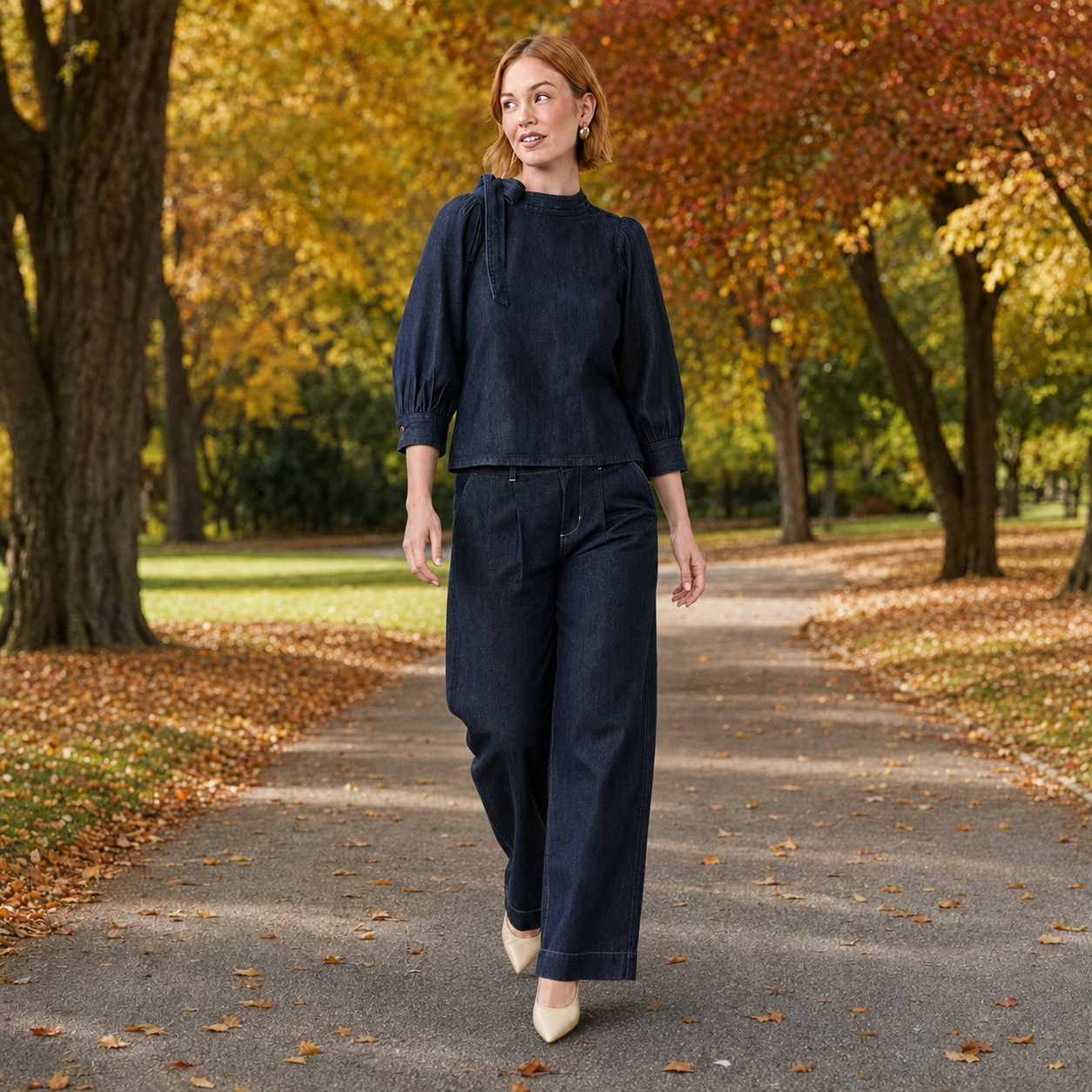 FDJ Bow Neck Popover Top