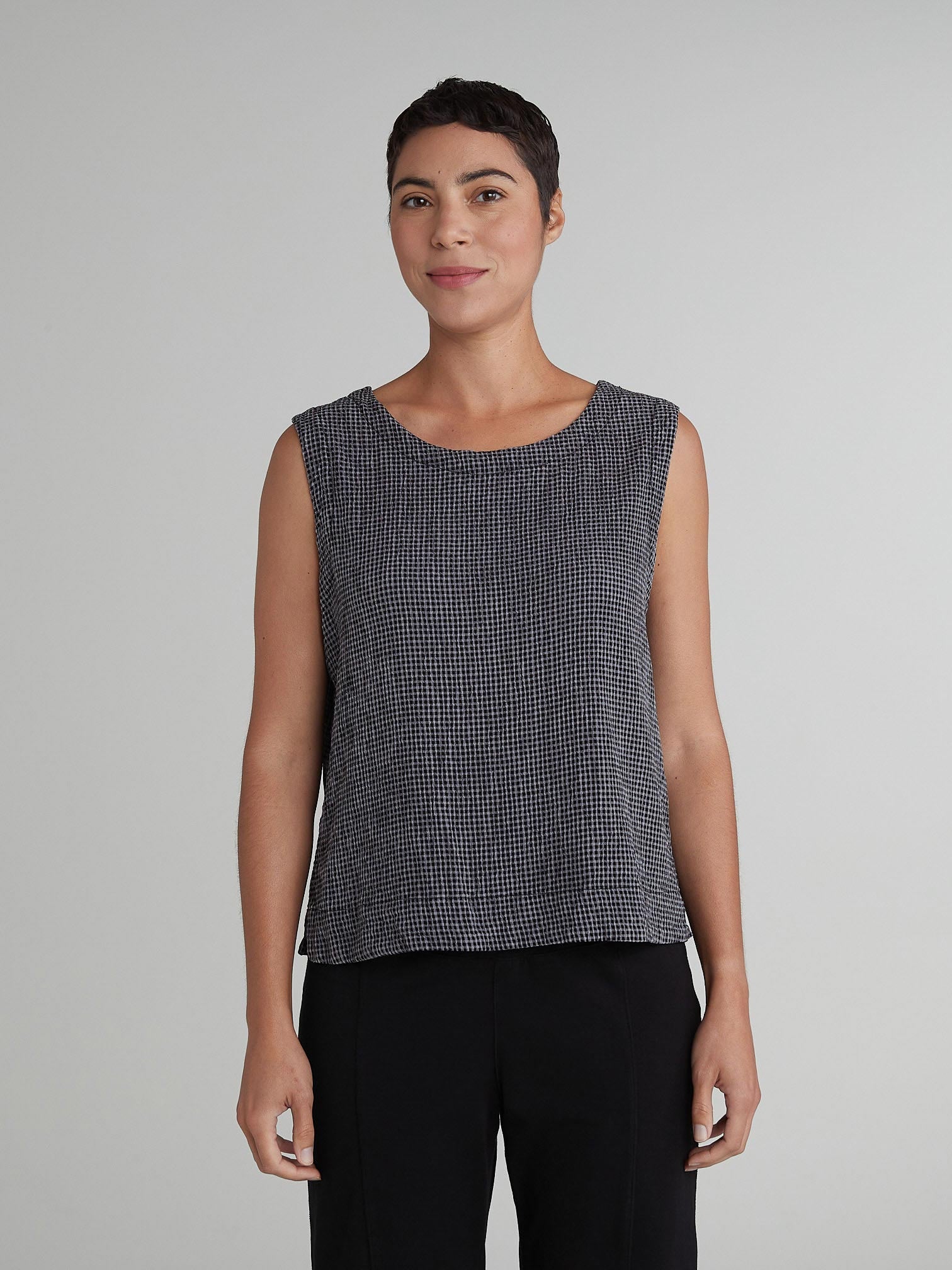 Cut Loose Crinkle Check Shell, Style #6125331
