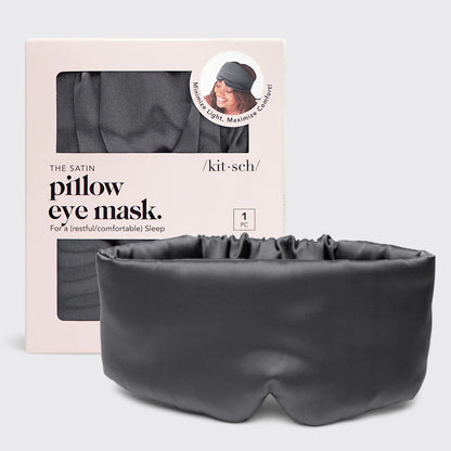 Kitsch Pillow Eye Mask in Charcoal, Style #6240