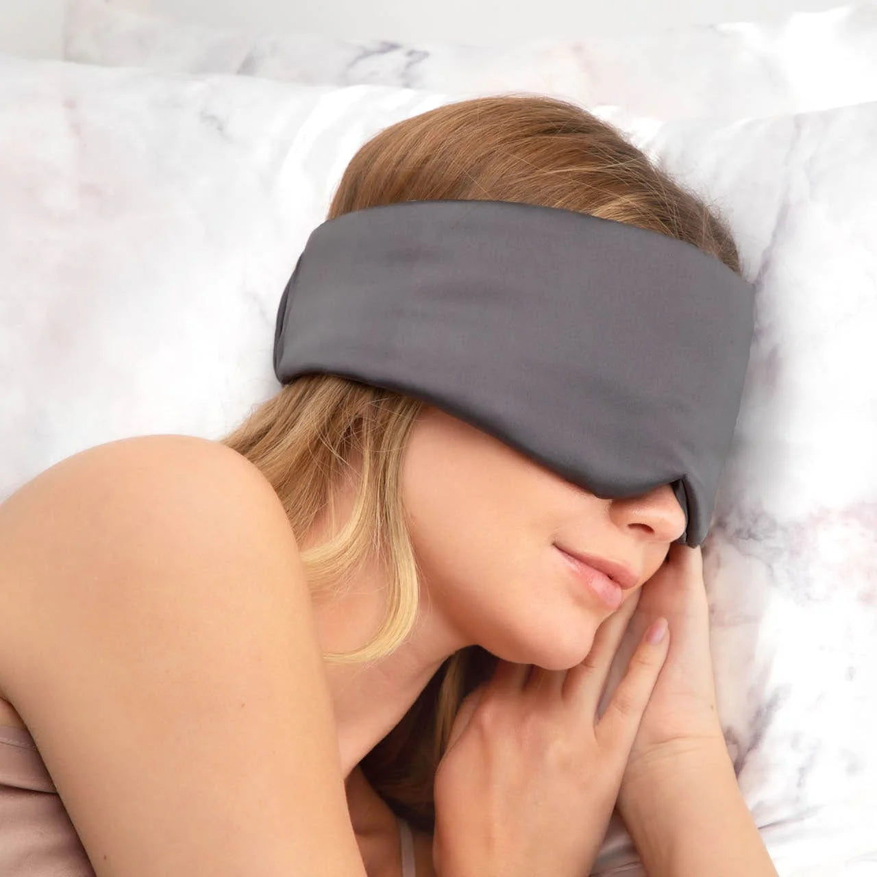 Kitsch Pillow Eye Mask in Charcoal, Style #6240