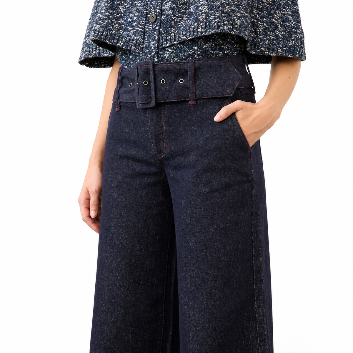 FDJ Olivia Wide Belted Trouser