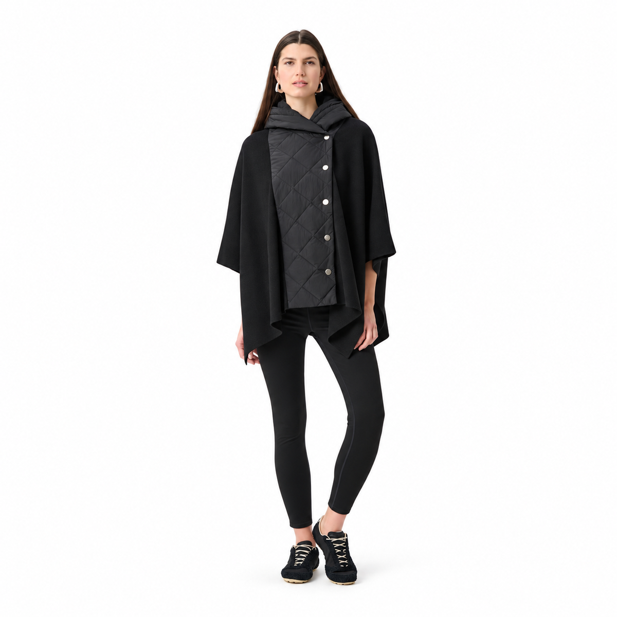 Joseph Ribkoff Sweater Knit Quilted Poncho Jacket Style 263627