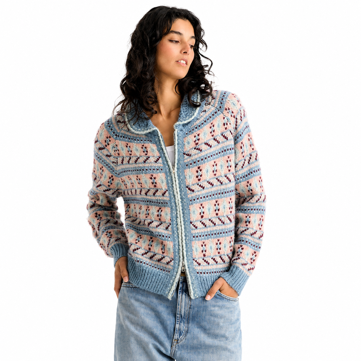 Zaket & Plover Fairisle Collared Jacket