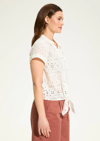 FDJ Short Sleeve Eyelet Top, Style #7824395