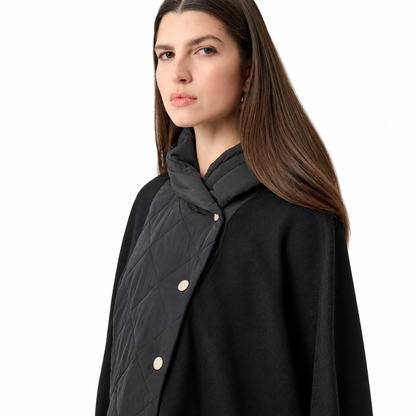 Joseph Ribkoff Sweater Knit Quilted Poncho Jacket Style 263627