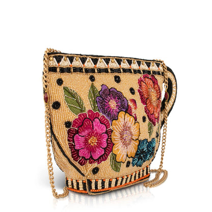 Tea Party beaded and embroidered crossbody bag