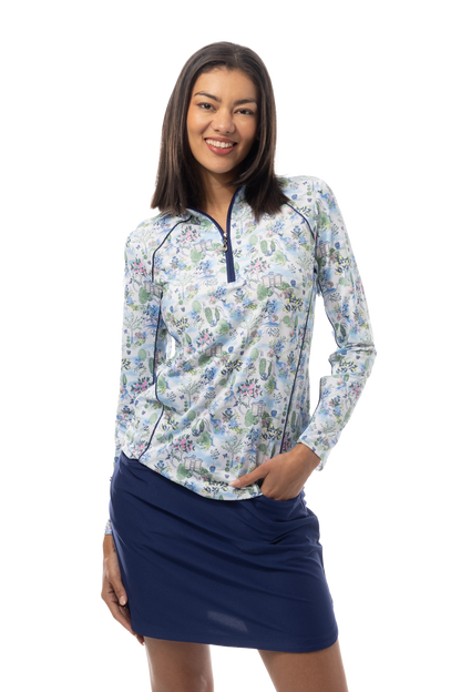 SanSoleil SunGlow long-sleeve 1/4-zip mock