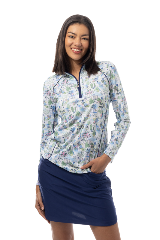 SanSoleil SunGlow long-sleeve 1/4-zip mock