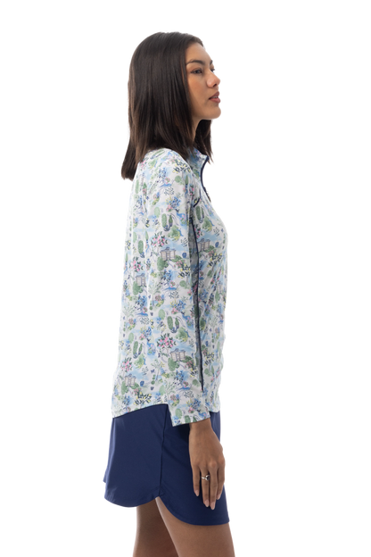 SanSoleil SunGlow long-sleeve 1/4-zip mock