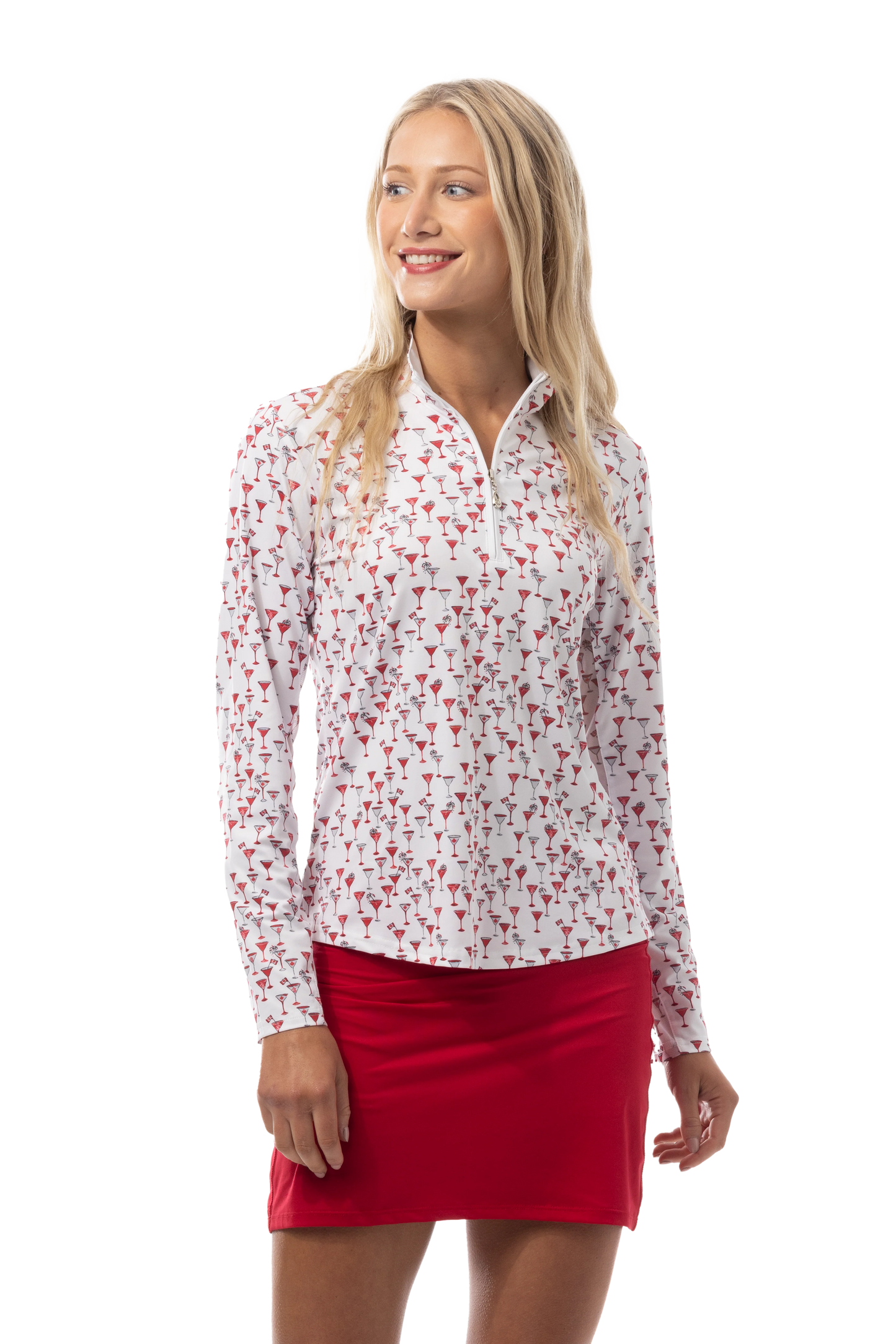 SanSoleil SolCool long-sleeve 1/4-zip mock
