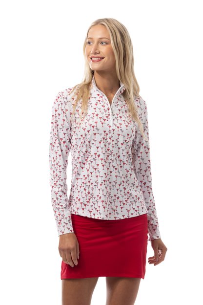 SanSoleil SolCool long-sleeve 1/4-zip mock