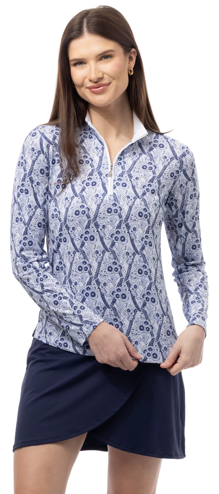SanSoleil SolCool long-sleeve 1/4-zip mock