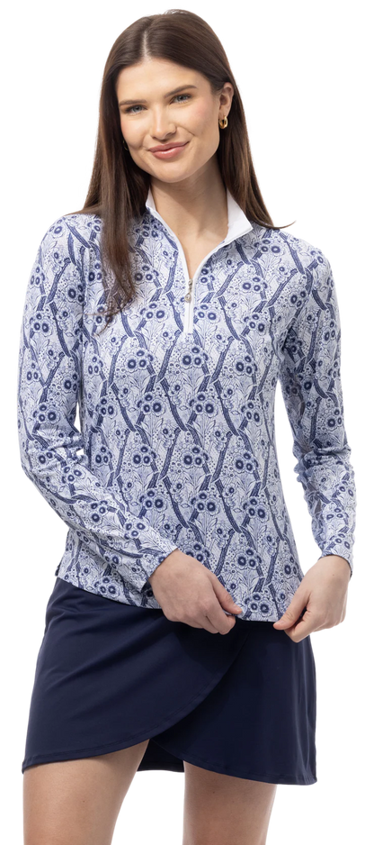 SanSoleil SolCool long-sleeve 1/4-zip mock