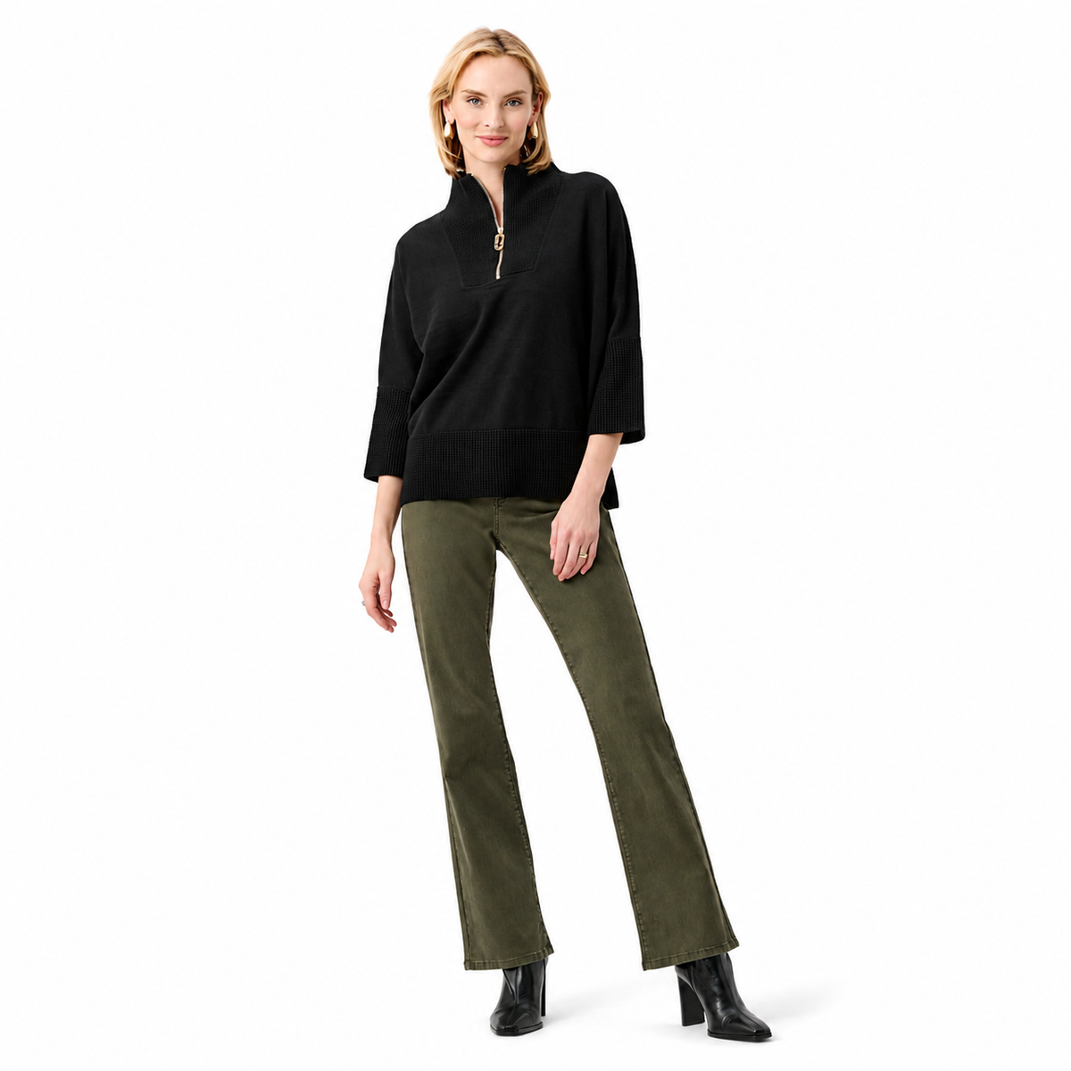 Joseph Ribkoff Brushed Viscose And Nylon Funnel-Neck Sweater