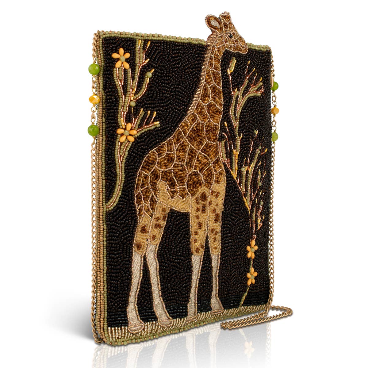 Reach For It beaded giraffe crossbody bag