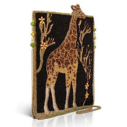 Reach For It beaded giraffe crossbody bag