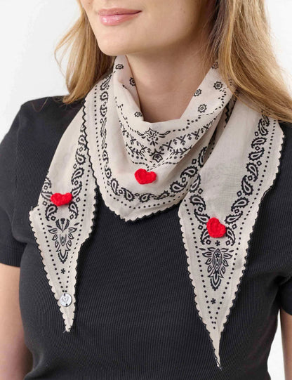 FRAAS Paisley Print Diamond Scarf
