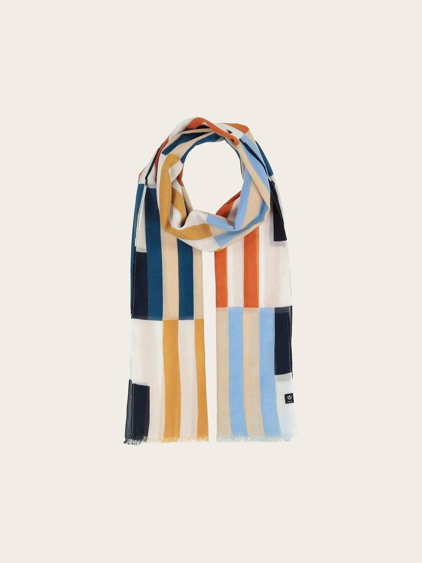 FRAAS Retro Cotton Striped Scarf
